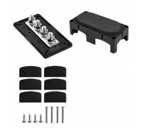 predolo Distribuidor Potencia DC con Bornes Ignífugo Bloque Distribución Alta Corriente Seguro Módulo Distribución con Carcasa Ignífuga, Negro