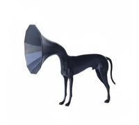 predolo Estatua de Perro con Cabeza de Gramófono Acabado Metálico Adorno Perro con Trompeta Estilo Surrealista Figura Caballo Metal Conceptual, M5