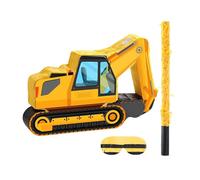 predolo Excavadora Piñata con Accesorios Piñata de Papel Confeti y Antifaz Diseño de Vehículo de Construcción para Romper Caramelos Adecuada para
