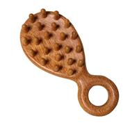 predolo Herramienta de madera para masaje del cuero cabelludo con meridianos, peine de madera ancho y compacto de bolsillo para peinar el cabello, peine de