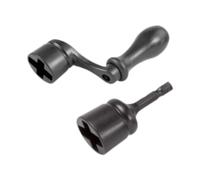 predolo Herramienta de reparación de cuerdas de guitarra, ergonómica, compacta y universal, para luthier, para tienda de música, proyecto de bobinado de, Negro 2 Piezas