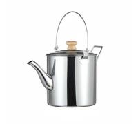 predolo Hervidor Colgante de Acero Inoxidable Ligero Tetera de Acampada Mango Anti-Quemaduras Hervidor Portátil para Fogata para Picnic, 3L