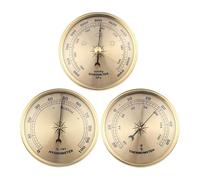 predolo Higrómetro, Medidor de Temperatura, Manómetro Redondo de Fácil Lectura para Garaje, Yate, Terrazas Y Exteriores, sin reloj