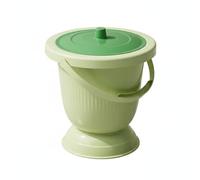 predolo Inodoro de Noche para Dormitorio Diseño Ergonómico Cubo Urinario con Base Elevada Ligero Orinal con Tapa Antiderrame para Pacientes, Uso Nocturno, Verde, Corto+AnilloW