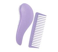 predolo Juego de 2 cepillos para desenredar el pelo, peine ligero para pelo con nudos, peine para estilizar el cabello para niñas, barbería, mujeres y hombres, PÚrpura