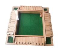 predolo Juego de Dados Juego de Mesa Cuatro Lados Tablero de Madera con Solapas Numeradas Juego Matemático para Niños Adecuado para Regalo y Entretenimiento, Madera