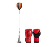 predolo Juego de Entrenamiento de Boxeo con Pelota de Reaccion y Guantes Acolchados para Practicar Velocidad y Coordinacion Mano Ojo con Base de Ventosa y