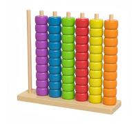 predolo Juguete de Cálculo de Fichas Madera Aprender a Calcular Fichas Apilables Madera Seguro Material Didáctico para Niños Pequeños