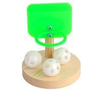 predolo Juguete para Pájaros, Suministros para Mascotas, Baloncesto, Entrenamiento, Pelota Verde Educativa de Madera, Juguete de Búsqueda de Alimento para per, Cesta Redonda