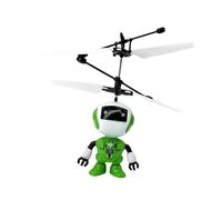 predolo Juguete Volador Robot Drone Infantil Inducción Pelota Voladora con Sensores Inteligentes Luces Brillantes y Paro Automático Carga USB, Verde