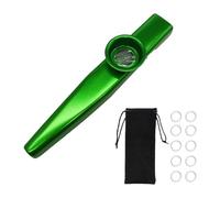 predolo Kazoo para niños, flauta Kazoo con diafragmas y boquilla con funda protectora, instrumento musical para principiantes, Verde