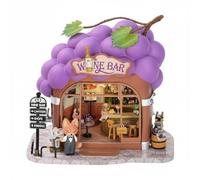 predolo Kit de Casa en Miniatura con Forma de Fruta Regalo Creativo Hogar Frutal DIY Rompecabezas 3D Madera para Decoración del Hogar, Barra Fox