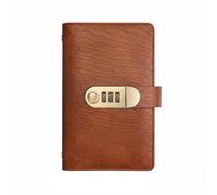 predolo Libro Archivador de Dinero con Clave Espalda Ensanchado Organizador de Efectivo Diseño Retro para Presupuesto, Marrón Oscuro