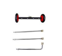 predolo Limpiador Alta Presión con Ruedas Ajustable Tobera Tubo Alta Presión Portátil Pistola con Conexión Rápida 1/4 Pulgadas, Rojo