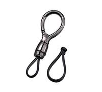 predolo Llavero Universal para Coche y Motocicleta, Soporte de Llaves de Metal, Negro Ovalado