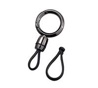 predolo Llavero Universal para Coche y Motocicleta, Soporte de Llaves de Metal, Redondo Negro
