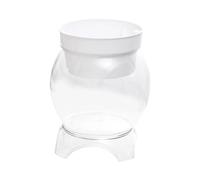 predolo Maceta Hidropónica Transparente de Escritorio para Peces, para Sala de Estar, Hogar, Oficina, Decoración con Soporte, Pecera Multifuncional 2 en 1, 20cm X 26.2cm