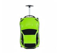 predolo Maleta Infantil con Forma de Coche Multifuncional Trolley Infantil Diseño Coche de Carreras Ligera Equipaje para Montar para Vacaciones, Verde
