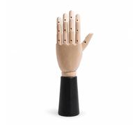 predolo Mano Maniquí con Base Flexible Expositor Mano Articulado Realista Maniquí Dibujo con Base Redonda para Mostradores , 黑色皮革短款左手模 , 短款左手模