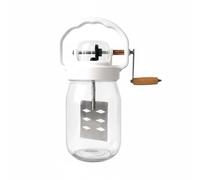 predolo Mantequera con Tarro de Cristal Multifuncional Mantequera de Vidrio con Palanca Giratoria Boca Ancha Tarro para hacer Manteca