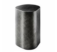 predolo Mesa Auxiliar Metálica Cilíndrica Estilo Filosofía de la Simplicidad Mesa Auxiliar Redonda Lujo Ligero Taburete Metálico de Diseño para Dormitorio, Redondo+Cuadrado+Plata