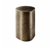 predolo Mesa Auxiliar Metálica Cilíndrica Estilo Filosofía de la Simplicidad Mesa Auxiliar Redonda Lujo Ligero Taburete Metálico de Diseño para Dormitorio, Irregular B Oro