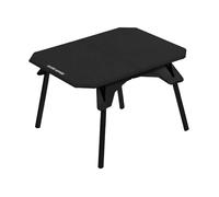 predolo Mesa de Altura Ajustable de Camping Plegable Portátil Compacta Exterior Material de Resina y Aleación de Aluminio Patas Plegables, Negro
