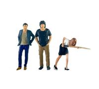 predolo Mini Juego de Figuras de Billar a Escala 1/64, Modelo de Figura Humana, Jardín de Hadas, Tren de Escala S, Diorama Ferroviario, Escenario, Escena en M