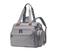 predolo Mochila para Pañales, Bolsa de Viaje, Gran Capacidad, Resistente Al Desgaste, con Compartimento para Zapatos, Estuche para Chupete, Ropa Y Artículos E, Gris
