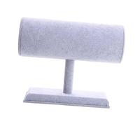 predolo Organizador de Diademas, Soporte para Accesorios de Joyería Y Diademas, Estante de Exhibición Suave Y Estable, Terciopelo Gris