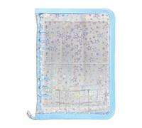 predolo Organizador de Joyas de Viaje, Libro para Guardar Joyas, Tarjetas, Embalaje, broches, Bolsa, Tarjetero Transparente, Organizador de colección, Libro, Azul
