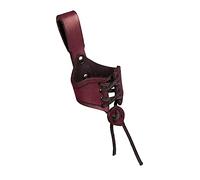 predolo Ox Mug Case Cubierta de Cuero para Taza Medieval Funda de Cuerno con Lazo Ajustable Soporte para Cinturón Diseño Vintage Adecuado para, Rojo