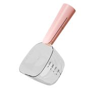 predolo Pala para Golosinas de Mascotas con Clip para Bolsa, Taza Medidora Portátil para Comida de Mascotas Y Gatos con Báscula para Tienda de Interior Y, Rosa