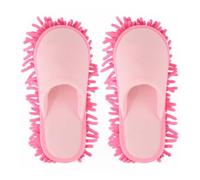 predolo Pantuflas para Limpiar Pisos, Pantuflas Desmontables para Trapear, Antideslizantes, Lavables, para Dormitorio, Balcón, Hogar Y Familia, Rosa