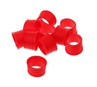 predolo Paquete de 10 Bandas Elásticas Absorbentes de Sudor para Raquetas de Tenis, Bádminton, Raquetas de Squash Y Cañas de Pescar, Rojo