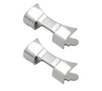 predolo Paquete de 2 Piezas Curvas de Acero Inoxidable para Correas de Relojes de Pulsera, 20mm