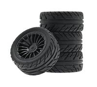 predolo Paquete de 4 Neumáticos para Vehículos RC a Escala 1:16 (UD1602), Negro