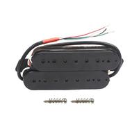 predolo Pastilla Humbucker de 7 Cuerdas, con Tornillos Y Resorte, Salida de Cable de 4 Núcleos, Bajo Ruido, Precableado de Doble Bobina, Negro 50 Mm