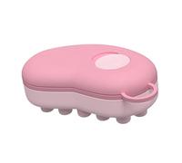 predolo Peine para el cuero cabelludo, masajeador de cerdas suaves de silicona para el cuidado del cabello de hombres y mujeres, Rosa