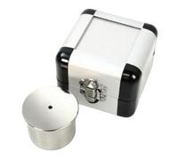 predolo Picnómetro Acero Inoxidable Preciso | Cuerpo Cilíndrico Liso, Picnómetro para Líquidos con Tapa, Alta Precisión, Recipiente, Taller, Laboratorios, Inspectores, 37ml, Con Caja