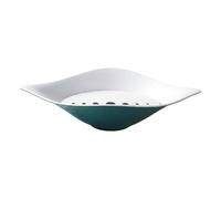 predolo Plato Sashimi Melamina Banja Alimentos Marinos Resistente Plato Pescado para Restaurantes, Hoteles, Buffet, Verde Oscuro Y Blanco, Pequeño