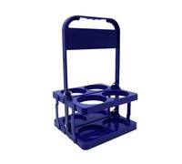 predolo Portabotellas de Agua Deportiva, Portabotellas Plegable, Organizador de Almacenamiento, Portabebidas con Capacidad para hasta 4 Botellas para Gimnasio, Azul