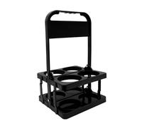 predolo Portabotellas de Agua Deportiva, Portabotellas Plegable, Organizador de Almacenamiento, Portabebidas con Capacidad para hasta 4 Botellas para Gimnasio, Negro