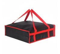 predolo Portador de Pizza Bolsa Térmica de Entrega Mochila Aislante Maletín de Transporte Mantiene Temperatura Soporta Varias Cajas Correas Reforzadas, Negro+Rojo, 40 40 15cm