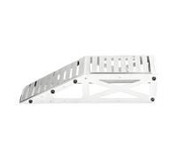 predolo Puente de rampa de obstáculos para Coche RC, Accesorio de Puente de un Solo Lado de Acero Inoxidable para 1/24, Plata