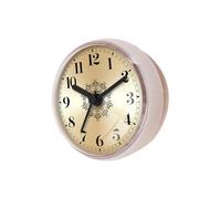 predolo Reloj de Ducha Impermeable, silencioso, Compacto, Redondo, Ligero, pequeño Reloj de Pared para decoración del hogar, Ideal para cocinas, baños y, Número Blanco