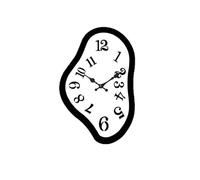 predolo Reloj de Pared Derretido, Reloj Colgante, Regalo Decorativo, Oficina, Reloj Derretido Silencioso para Cafetería, Comedor, Sala de Estar, Familia, 25 Cm X 16.2 Cm