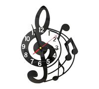 predolo Reloj de Pared Musical de Acrílico Sin, Ideal para Decorar El Dormitorio Escolar, Negro, Individual