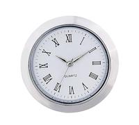 predolo Reloj Inserto para Reparación de Relojes Manualidades con Movimiento Preciso y Borde Dorado Adecuado para Sala de Estar Dormitorio Oficina, Marco Argentino, Individual