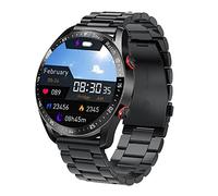 predolo Reloj Inteligente Reloj Inteligente Hombre Mujer Reloj Pantalla meteorológica Control de música Pantalla Completa Llamada táctil Múltiples Modos, Acero Negro